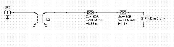 Hhnerleiter + 150 Ohm symmetrisch
